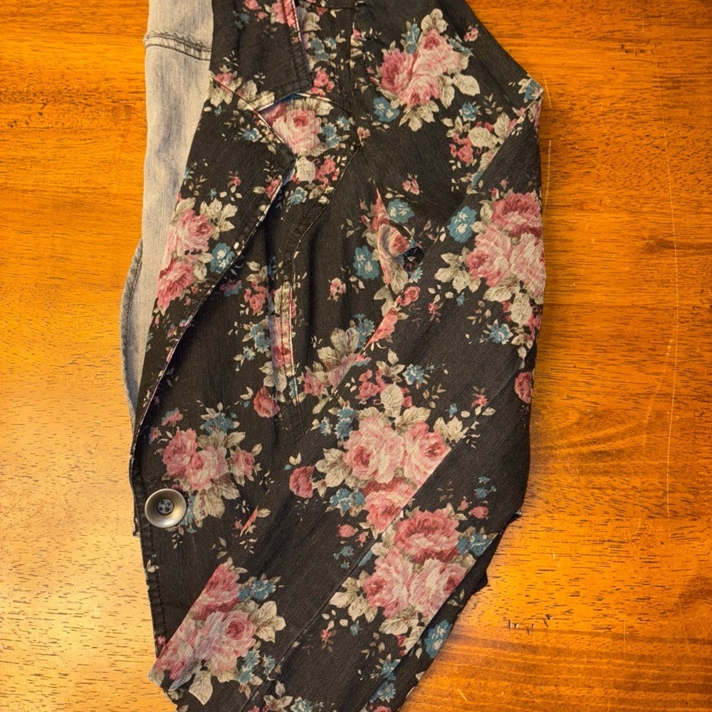 Free people Floral cotton Women's small blazer Jacket - Picture 2 of 8